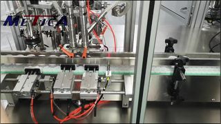 Máquina taponadora y llenadora de botellas de crema automática