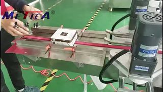 Máquina etiquetadora automática de doble cara plegable