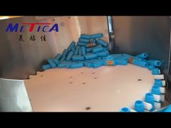 Máquina etiquetadora, taponadora y llenado de gránulos de chocolate dulce