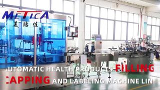Máquina automatizada de etiquetado, llenado y tapado de jarabe para líquidos de alta viscosidad