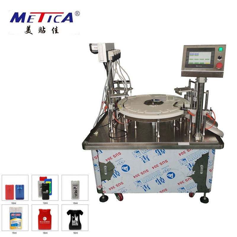 Carpeta de bolsillo Botella de perfume Monobloque de llenado de tapa de la máquina 1500BPH Tipo automático