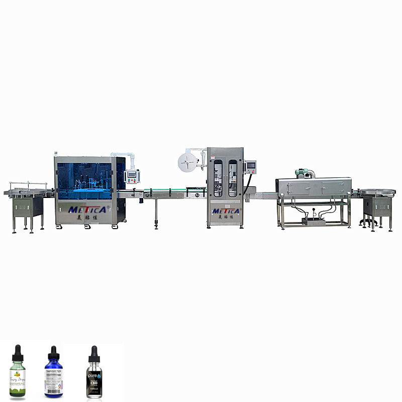 Máquina automática de llenado de botellas con velocidad de 1500-3000bph Servo + llenado de pistón y compatibilidad multi-cap