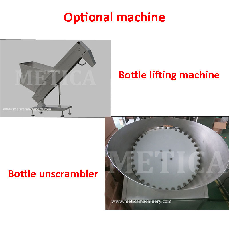Máquina de relleno de tapa de monobloque de precisión de 10ml-100ml con tecnología de pistón accionada por servomotor