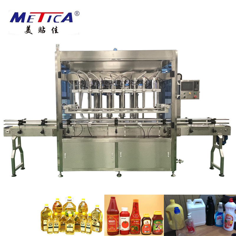 4-10 Cabeza de llenado Máquina automática de llenado de botellas 304/316 de acero inoxidable