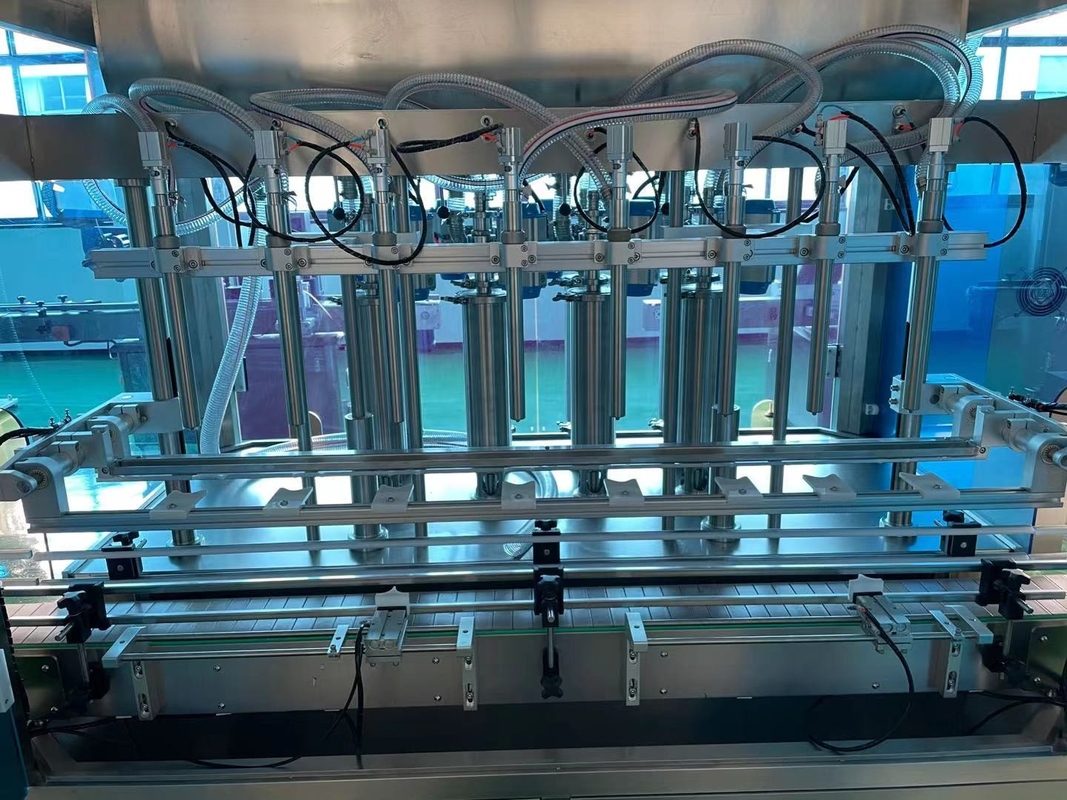 Máquina automática de llenado de botellas de salsa de 500 kg con sistema de control PLC y llenado de pistón impulsado por servomotor