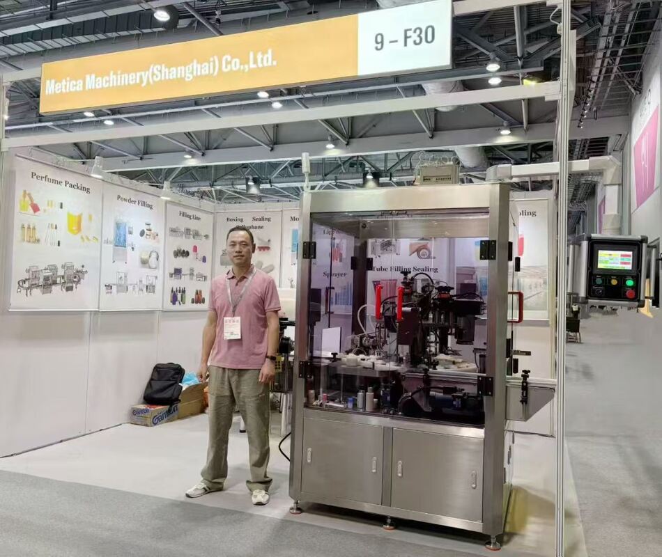Máquina automática de llenado, engarzado y etiquetado de perfumes monobloque a prueba de explosiones para fragancias y botellas de vidrio en aerosol