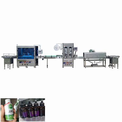 cadena de producción de la botella de 10ml Cbd Vial Oil Filling Machine de etiquetado que capsula