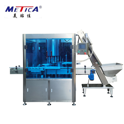 Máquina que capsula de la botella rotatoria de alta velocidad automática 100BPM para la botella plástica