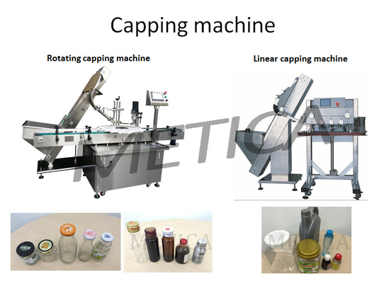 Tipo rotatorio automático lacre automático de la botella de cristal y máquina que capsula 2000bph