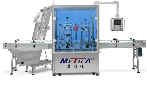 Máquina taponadora lineal automática para botellas grandes
