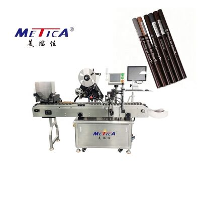 Máquina de etiquetado de posición fija para lápices de cejas