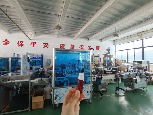 Línea automática de embalaje y etiquetado de botellas de líquido oral