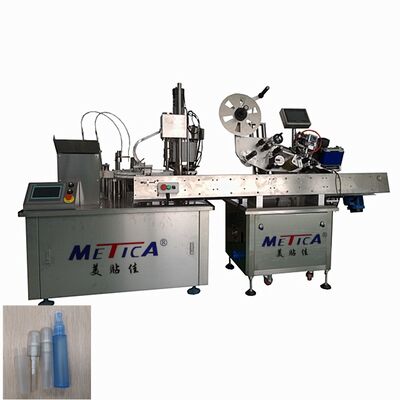 Máquina automática de llenado de perfume de 1-3 ml con tapa y etiquetado para botellas de muestra