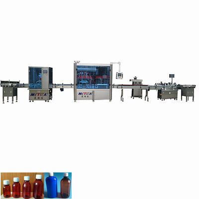 Máquina automática de etiquetado de cartuchos de relleno de jarabe y líquido oral de 50-500 ml