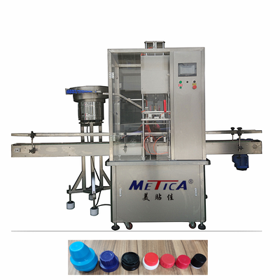 Máquina automática de posicionamiento de tapones de contenedores de 1L para sellar botellas con precisión