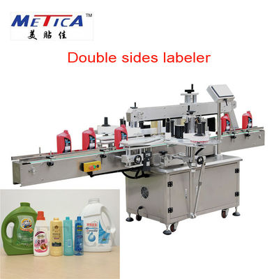Máquina de etiquetado automática de dos lados para los cartones y la máquina de etiquetado cuadrada de la botella redonda