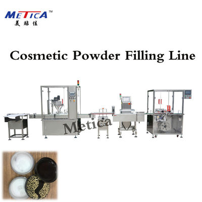Cadena de producción embotelladoa del polvo cosmético suministro de aire del control 0.8MPa del PLC