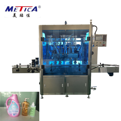 Botella del champú del desinfectante de la mano que sigue el servo de la máquina de rellenar impulsado por motor